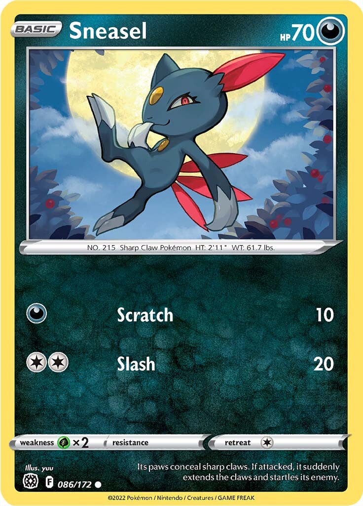 Sneasel (086/172) [Sword & Shield: Brilliant Stars] | Fandemonia Ltd