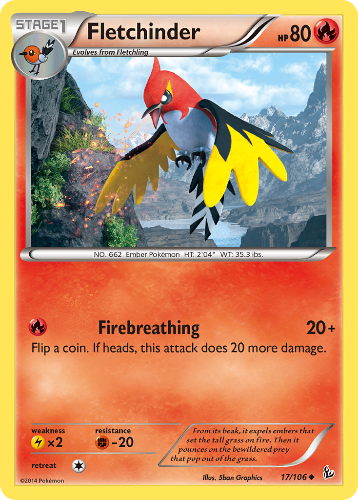 Fletchinder (17/106) [XY: Flashfire] | Fandemonia Ltd