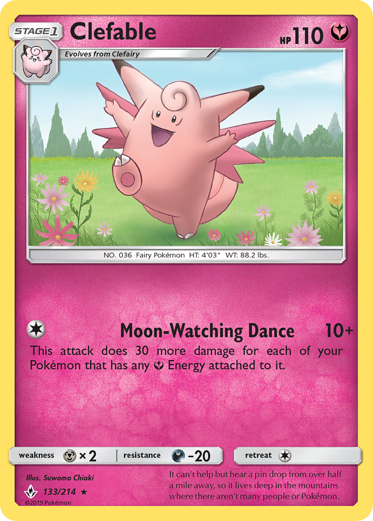 Clefable (133/214) [Sun & Moon: Unbroken Bonds] | Fandemonia Ltd