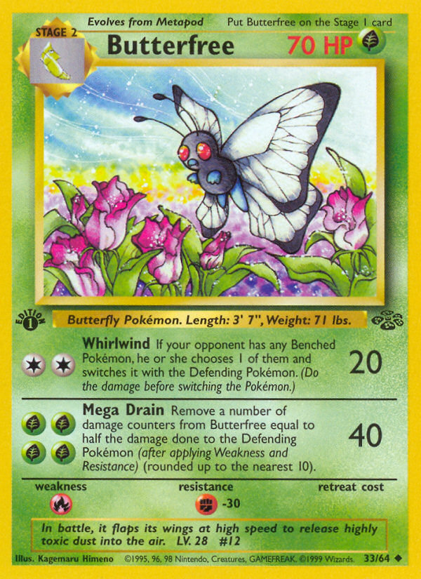 Butterfree (33/64) [Jungle 1st Edition] | Fandemonia Ltd