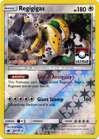 Regigigas (84/111) (League Promo 3rd Place) [Sun & Moon: Crimson Invasion] | Fandemonia Ltd