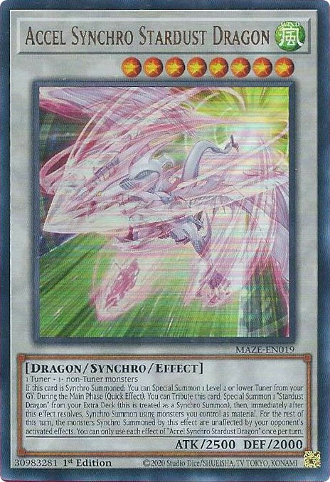 Accel Synchro Stardust Dragon [MAZE-EN019] Ultra Rare | Fandemonia Ltd