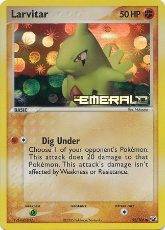 Larvitar (52/106) (Stamped) [EX: Emerald] | Fandemonia Ltd