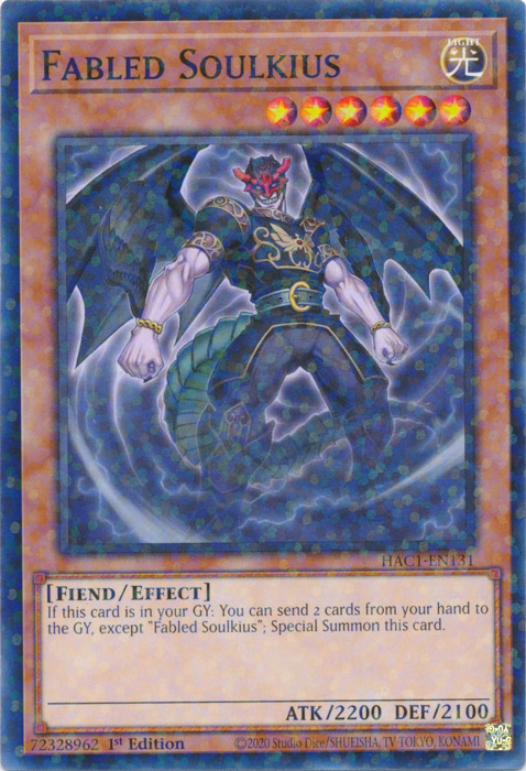 Fabled Soulkius (Duel Terminal) [HAC1-EN131] Parallel Rare | Fandemonia Ltd