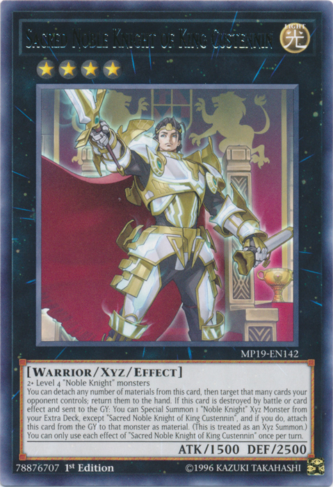 Sacred Noble Knight of King Custennin [MP19-EN142] Rare | Fandemonia Ltd