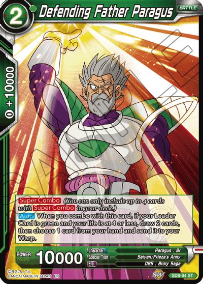 Defending Father Paragus (Reprint) (SD8-04) [Battle Evolution Booster] | Fandemonia Ltd