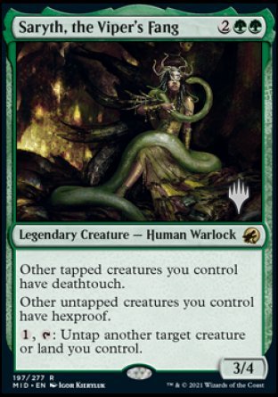 Saryth, the Viper's Fang (Promo Pack) [Innistrad: Midnight Hunt Promos] | Fandemonia Ltd