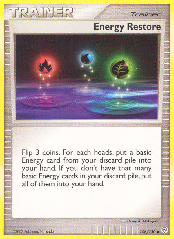 Energy Restore (106/130) [Diamond & Pearl: Base Set] | Fandemonia Ltd