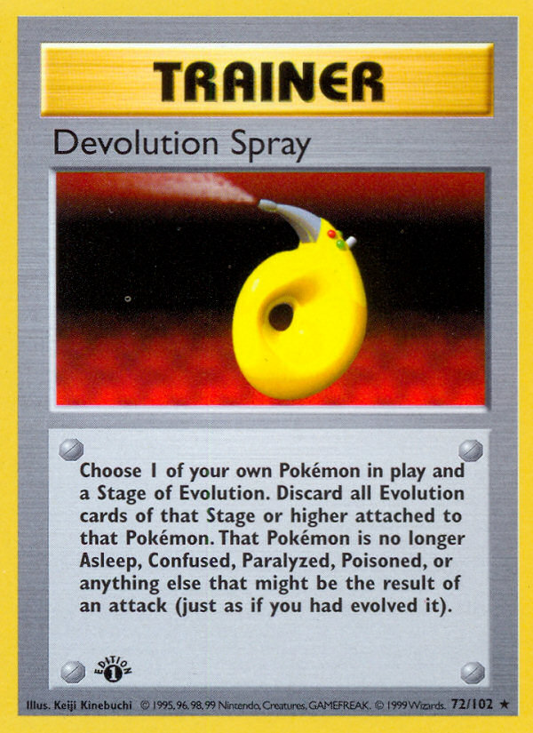 Devolution Spray (72/102) (Shadowless) [Base Set 1st Edition] | Fandemonia Ltd