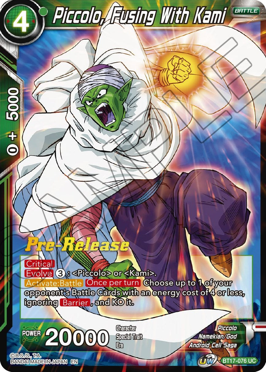 Piccolo, Fusing With Kami (BT17-076) [Ultimate Squad Prerelease Promos] | Fandemonia Ltd