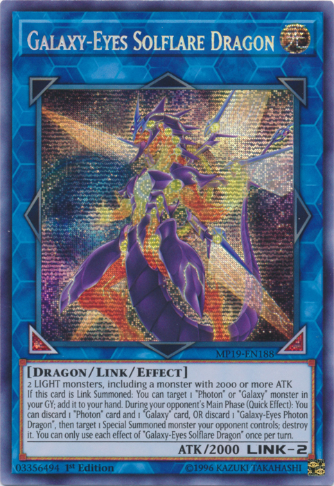 Galaxy-Eyes Solflare Dragon [MP19-EN188] Prismatic Secret Rare | Fandemonia Ltd