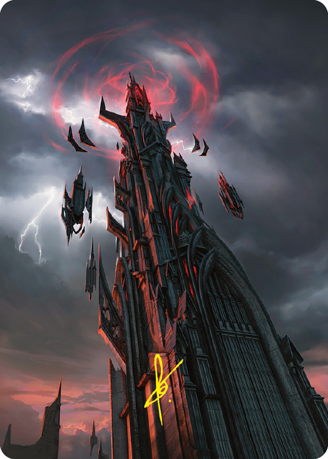 Barad-dur Art Card (Gold-Stamped Signature) [The Lord of the Rings: Tales of Middle-earth Art Series] | Fandemonia Ltd