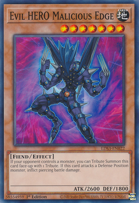 Evil HERO Malicious Edge [LDS3-EN022] Common | Fandemonia Ltd