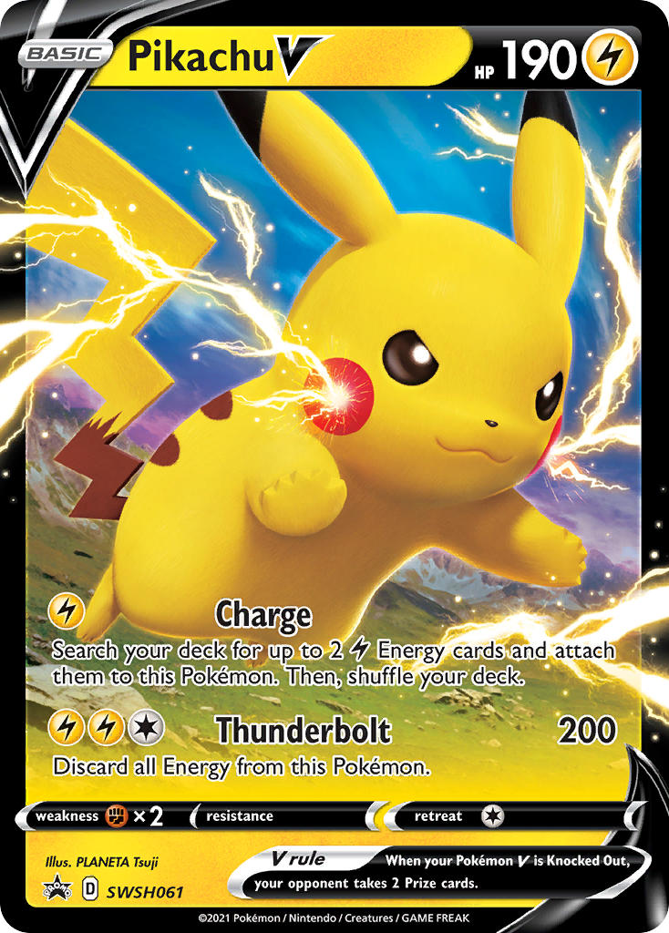 Pikachu V (SWSH061) (Jumbo Card) [Sword & Shield: Black Star Promos] | Fandemonia Ltd