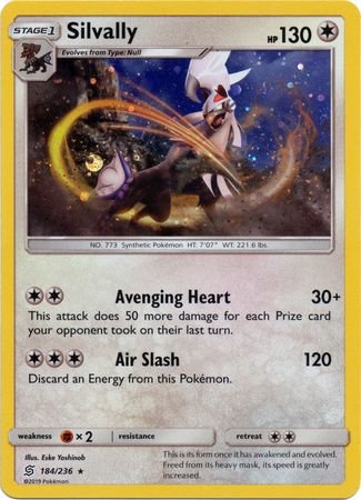 Silvally (184/236) (Cosmos Holo) [Sun & Moon: Unified Minds] | Fandemonia Ltd