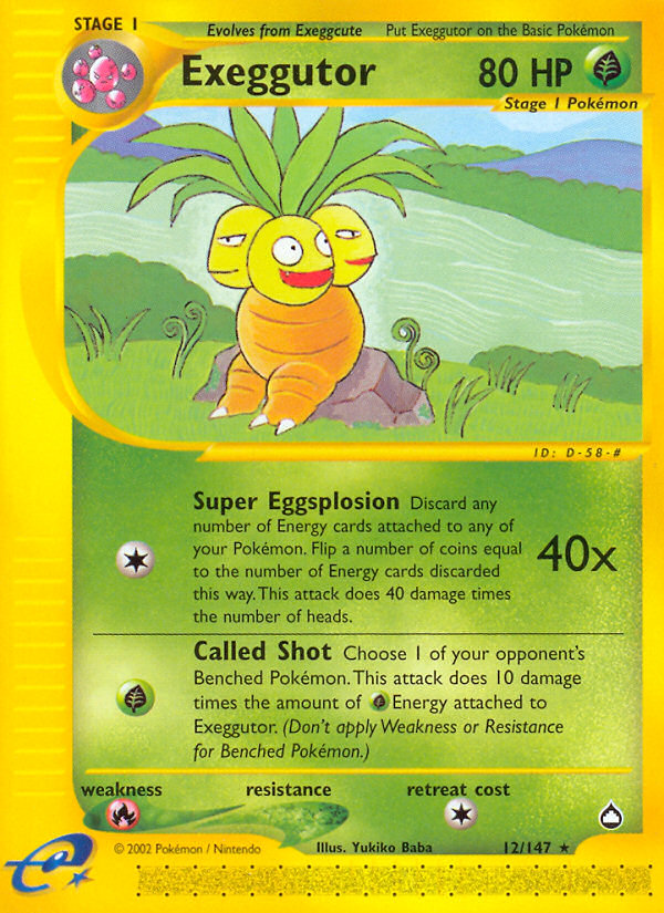 Exeggutor (12/147) [Aquapolis] | Fandemonia Ltd