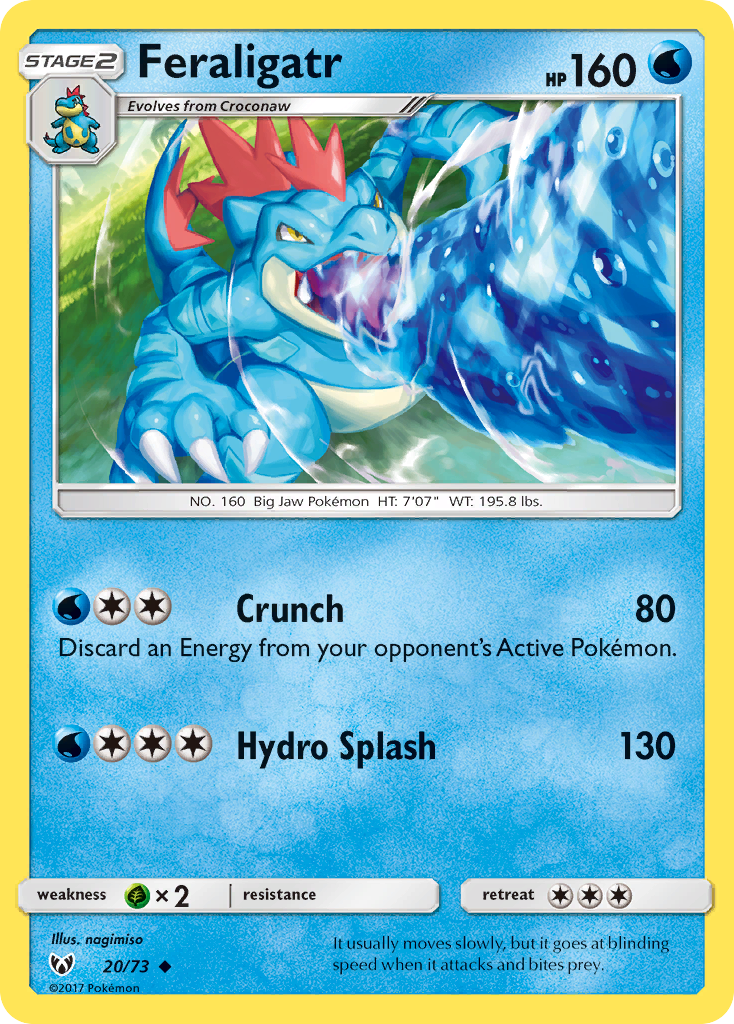 Feraligatr (20/73) [Sun & Moon: Shining Legends] | Fandemonia Ltd