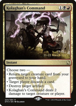 Kolaghan's Command [Dragons of Tarkir Promos] | Fandemonia Ltd