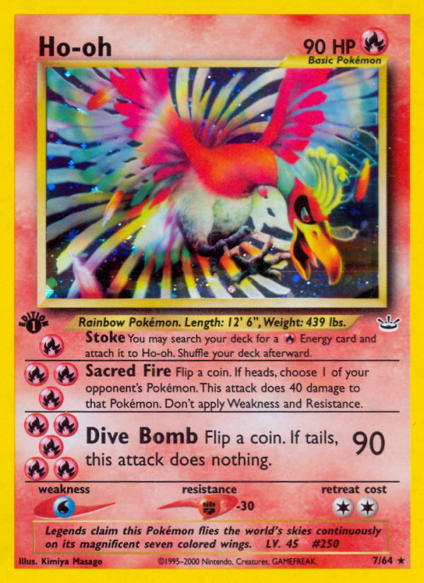 Ho-oh (7/64) [Neo Revelation 1st Edition] | Fandemonia Ltd