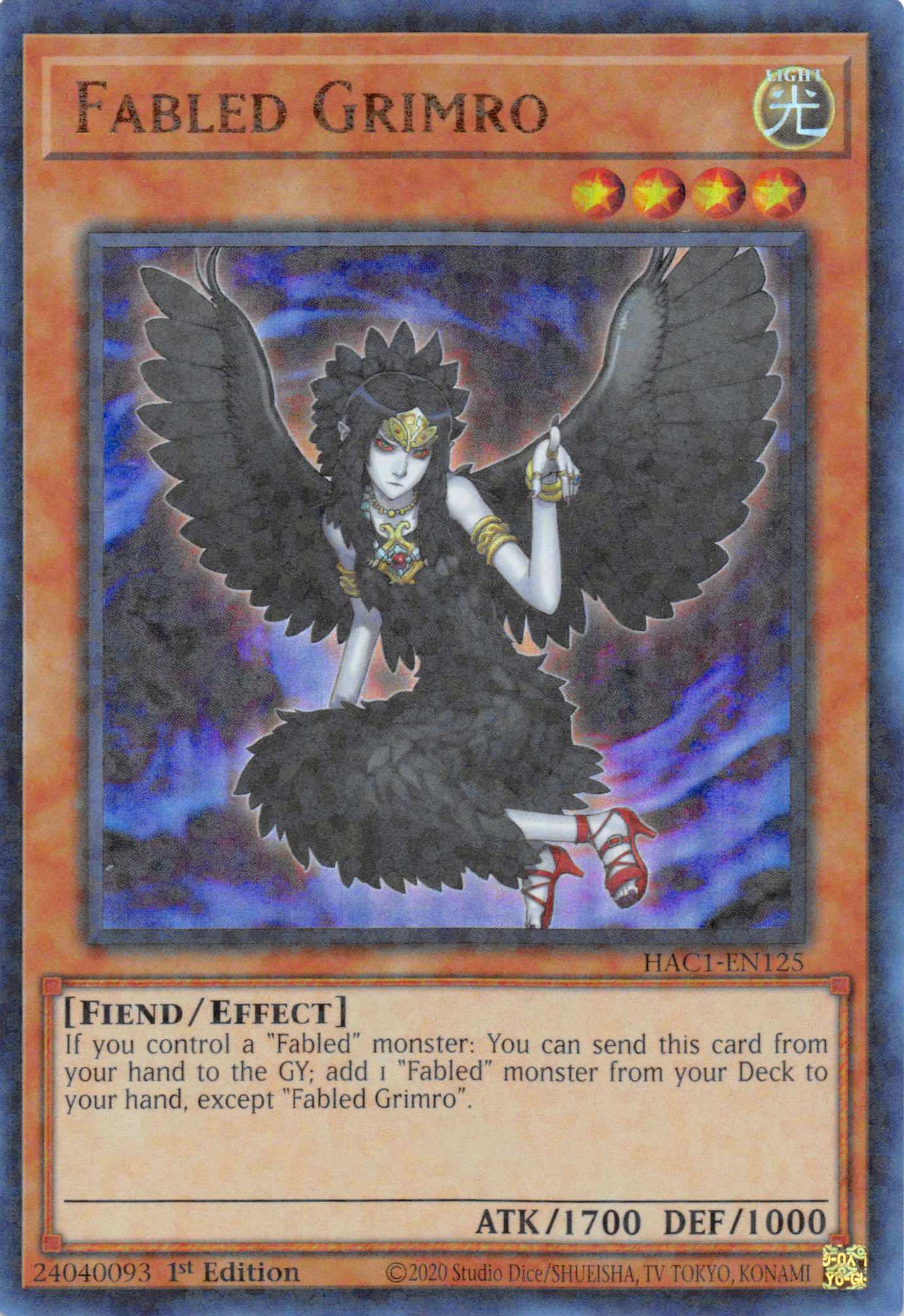 Fabled Grimro (Duel Terminal) [HAC1-EN125] Parallel Rare | Fandemonia Ltd