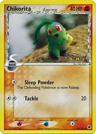 Chikorita (44/101) (Delta Species) (Stamped) [EX: Dragon Frontiers] | Fandemonia Ltd