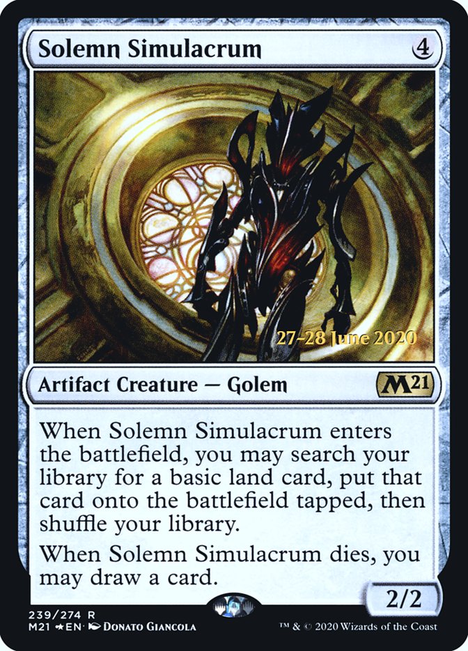 Solemn Simulacrum  [Core Set 2021 Prerelease Promos] | Fandemonia Ltd