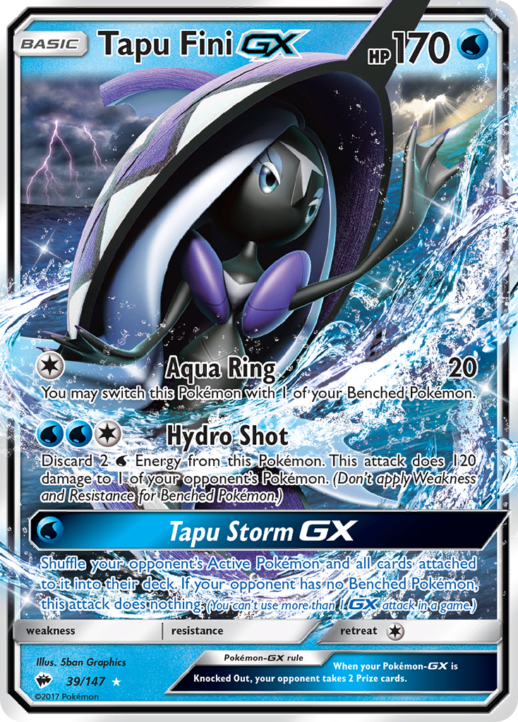 Tapu Fini GX (39/147) [Sun & Moon: Burning Shadows] | Fandemonia Ltd