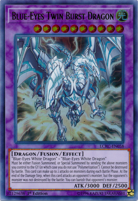 Blue-Eyes Twin Burst Dragon [LCKC-EN058] Ultra Rare | Fandemonia Ltd