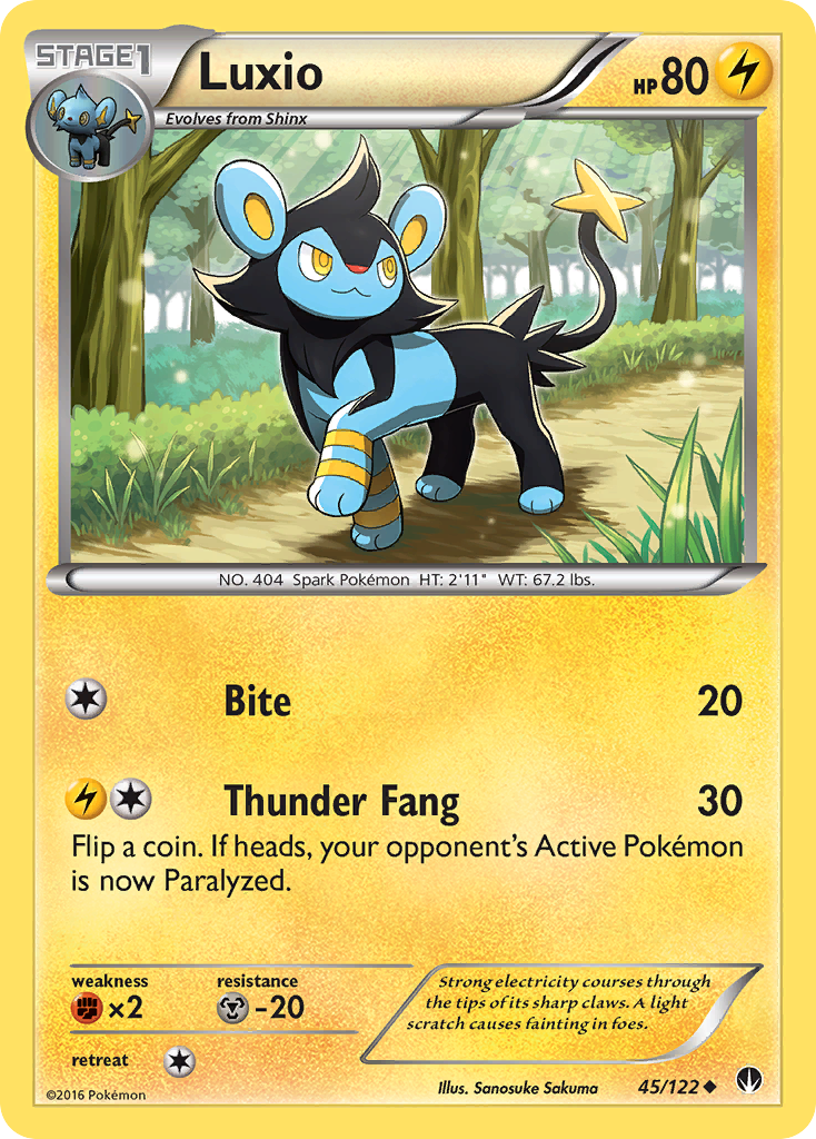 Luxio (45/122) [XY: BREAKpoint] | Fandemonia Ltd