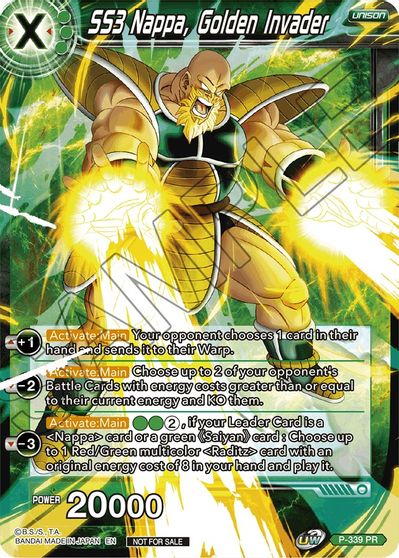 SS3 Nappa, Golden Invader (P-339) [Saiyan Showdown Prerelease Promos] | Fandemonia Ltd