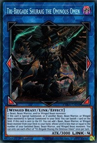 Tri-Brigade Shuraig the Ominous Omen [PHRA-EN048] Secret Rare | Fandemonia Ltd