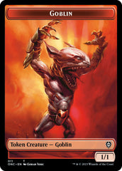 Rebel // Goblin Double-Sided Token [Phyrexia: All Will Be One Commander Tokens] | Fandemonia Ltd