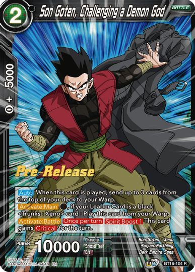 Son Goten, Challenging a Demon God (BT16-104) [Realm of the Gods Prerelease Promos] | Fandemonia Ltd