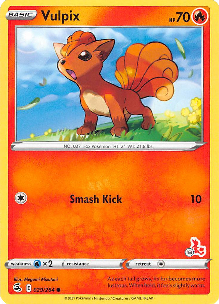 Vulpix (029/264) (Cinderace Stamp #13) [Battle Academy 2022] | Fandemonia Ltd