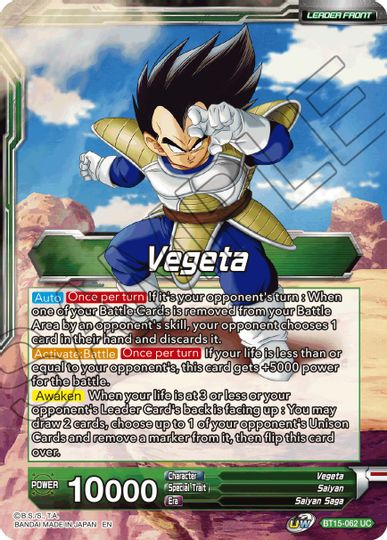 Vegeta // Vegeta, Destined Confrontation (BT15-062) [Saiyan Showdown Prerelease Promos] | Fandemonia Ltd