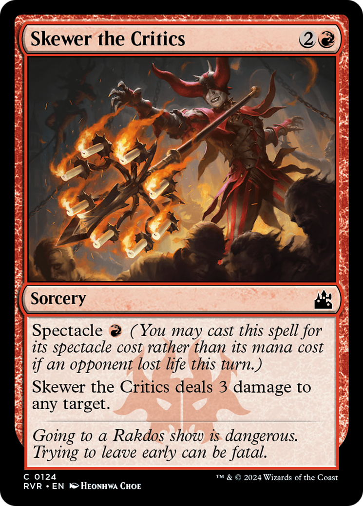 Skewer the Critics [Ravnica Remastered] | Fandemonia Ltd