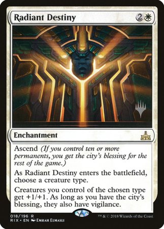 Radiant Destiny [Rivals of Ixalan Promos] | Fandemonia Ltd