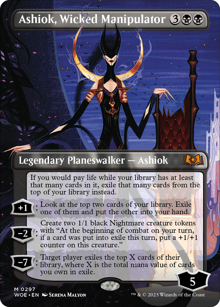 Ashiok, Wicked Manipulator (Borderless Alternate Art) [Wilds of Eldraine] | Fandemonia Ltd