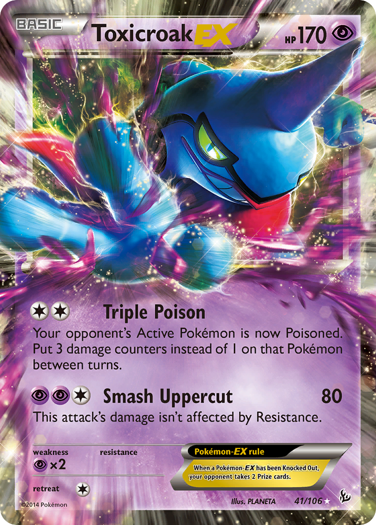 Toxicroak EX (41/106) [XY: Flashfire] | Fandemonia Ltd