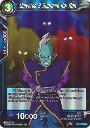 Universe 9 Supreme Kai Roh (Reprint) (TB1-034) [Battle Evolution Booster] | Fandemonia Ltd