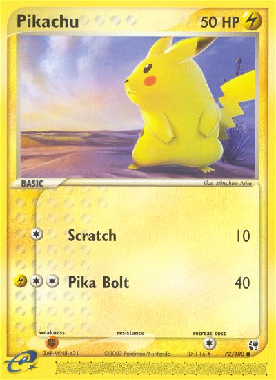 Pikachu (72/100) [EX: Sandstorm] | Fandemonia Ltd