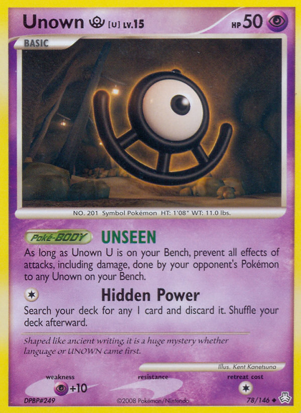 Unown U (78/146) [Diamond & Pearl: Legends Awakened] | Fandemonia Ltd