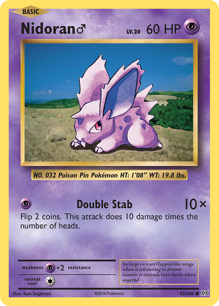 Nidoran (43/108) (Male) [XY: Evolutions] | Fandemonia Ltd