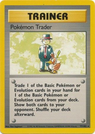 Pokemon Trader (77/102) [Base Set Unlimited] | Fandemonia Ltd