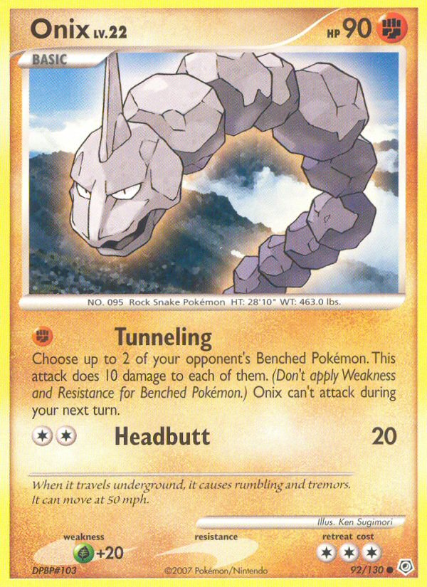 Onix (92/130) [Diamond & Pearl: Base Set] | Fandemonia Ltd