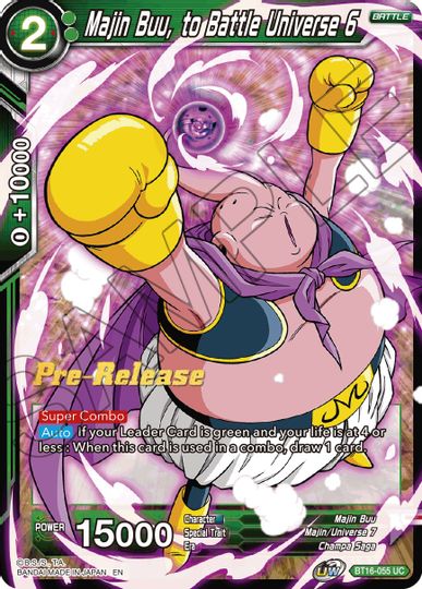 Majin Buu, to Battle Universe 6 (BT16-055) [Realm of the Gods Prerelease Promos] | Fandemonia Ltd