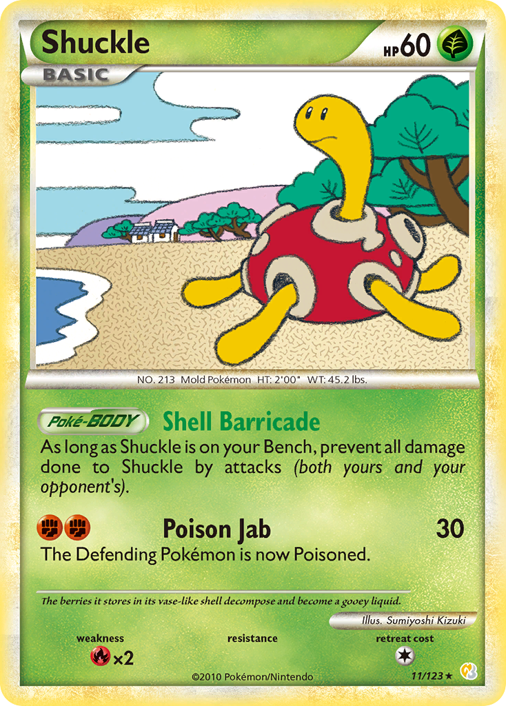 Shuckle (11/123) [HeartGold & SoulSilver: Base Set] | Fandemonia Ltd