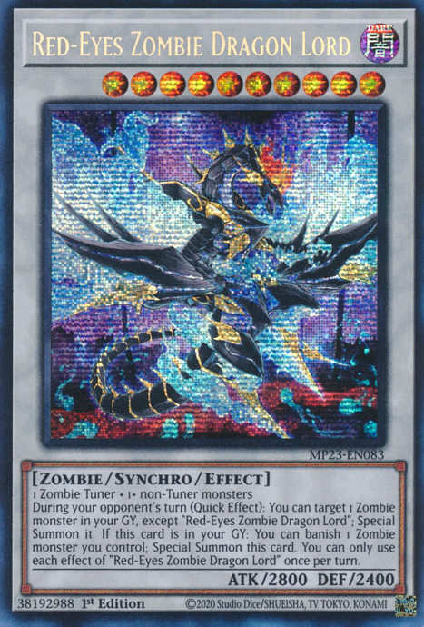 Red-Eyes Zombie Dragon Lord [MP23-EN083] Prismatic Secret Rare | Fandemonia Ltd