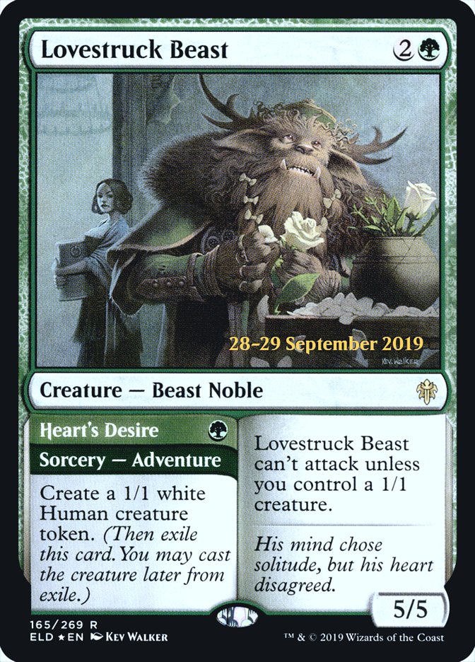 Lovestruck Beast // Heart's Desire  [Throne of Eldraine Prerelease Promos] | Fandemonia Ltd