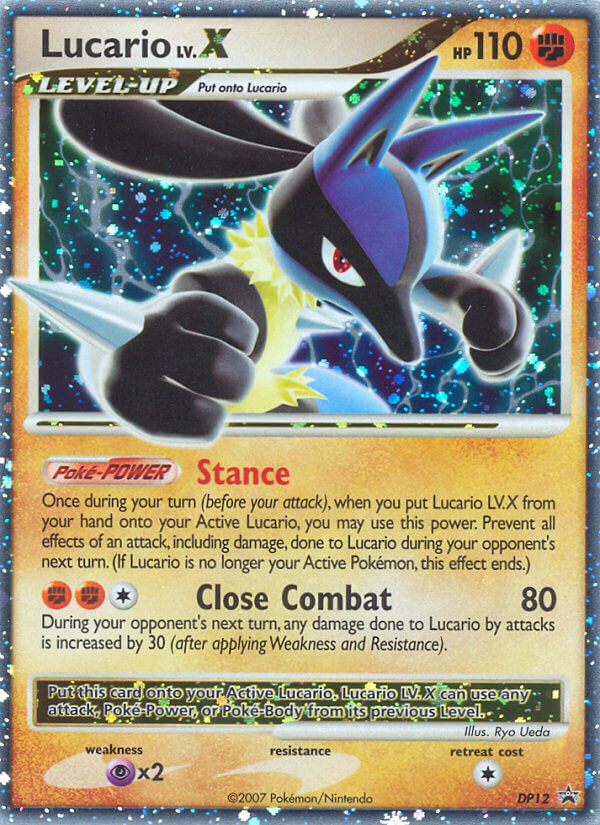 Lucario LV.X (DP12) [Diamond & Pearl: Black Star Promos] | Fandemonia Ltd